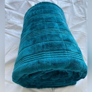 Deep Turquoise Throw Blanket
